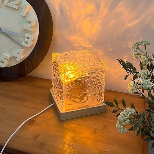 Rotating Water Ripple Night Light Aura Lamp - UrbanQuik™